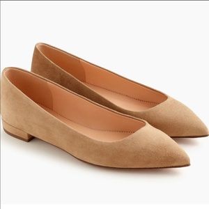 Pointed-Toe Flats in Suede